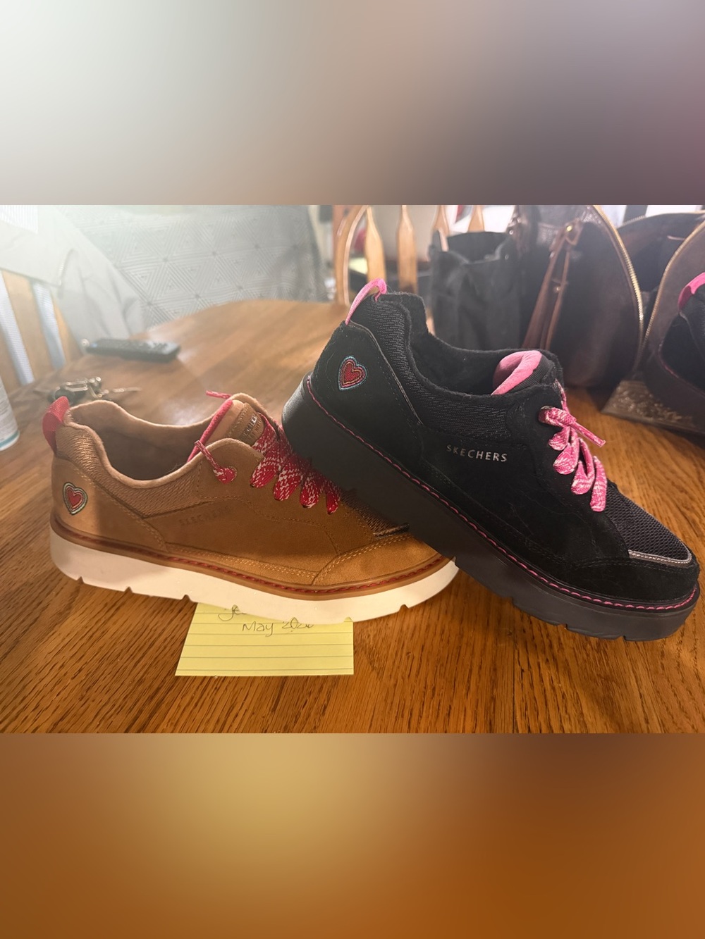 2 for 1 - Skechers Keepsakes Cozy Street Hiker Luv - Chestnut & Black